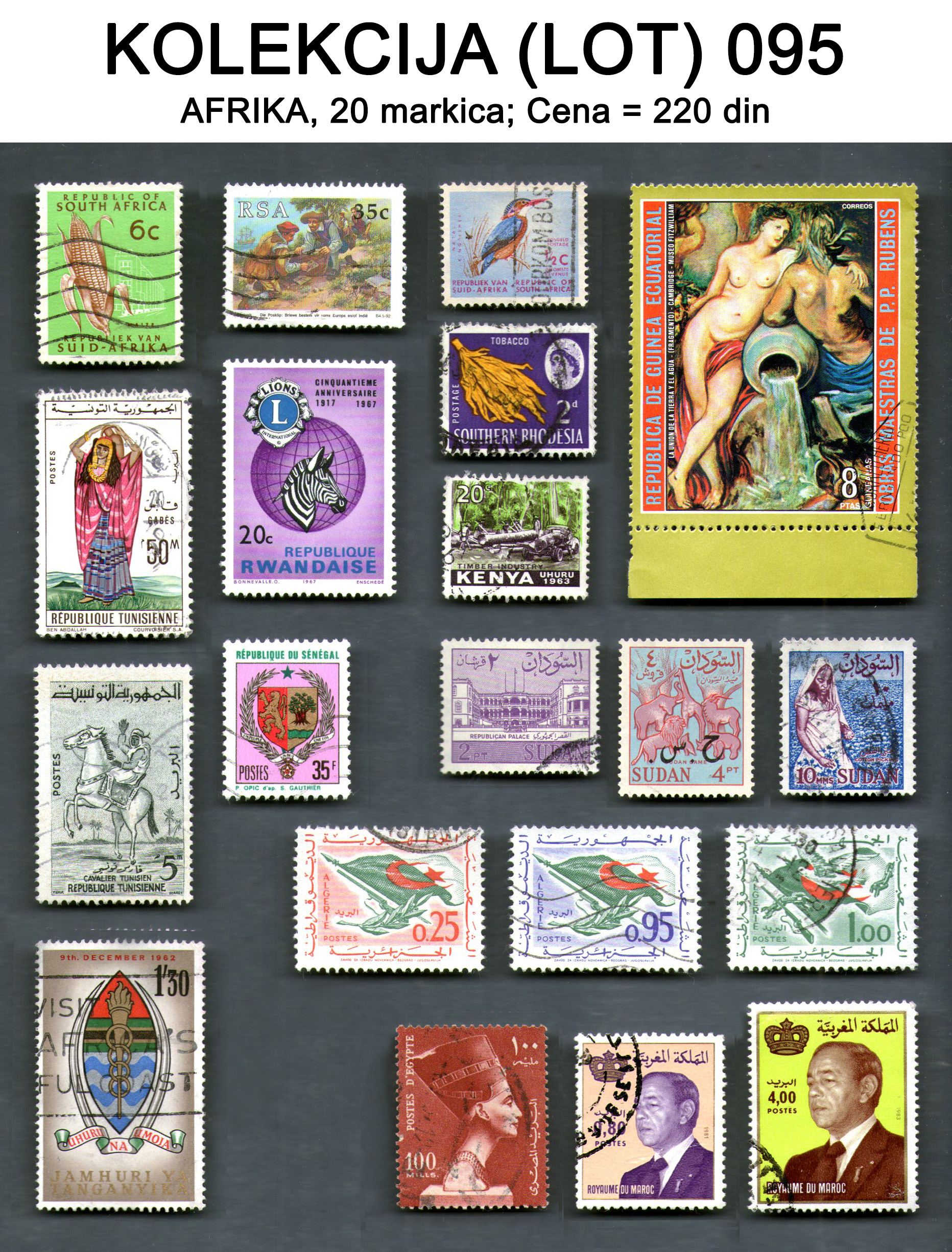 Postage stamps, sale