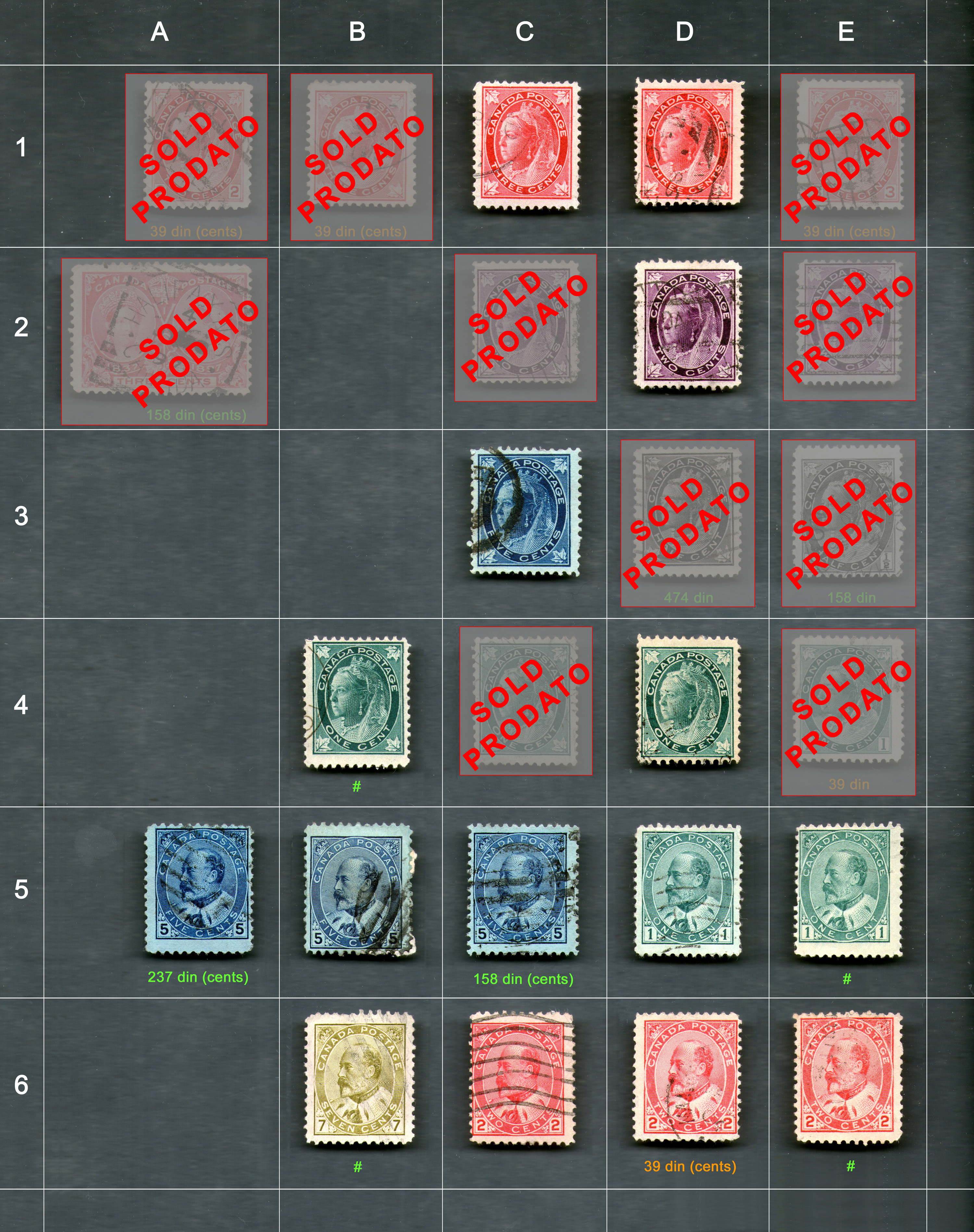 Stamps for sale