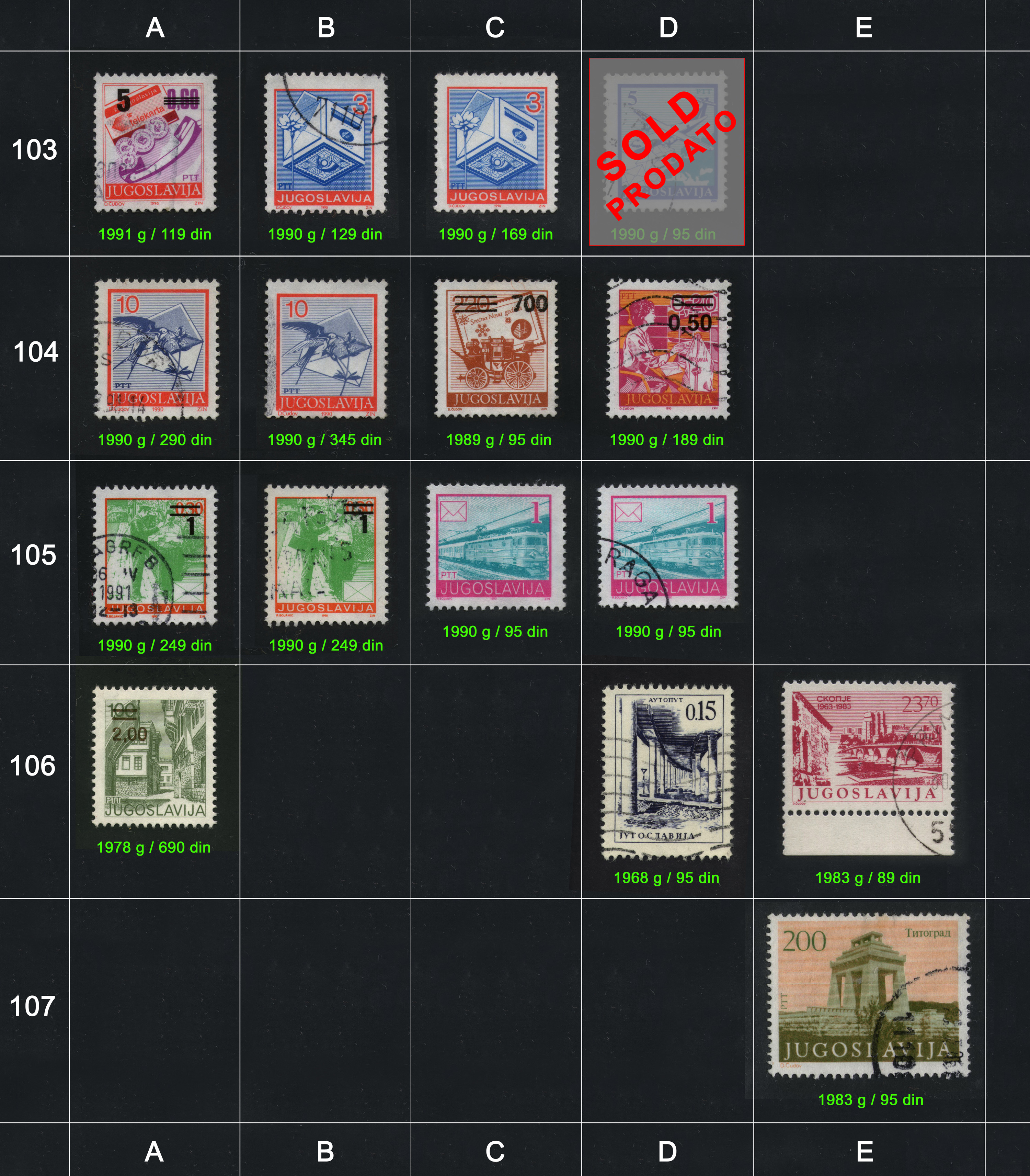 Stamps for sale