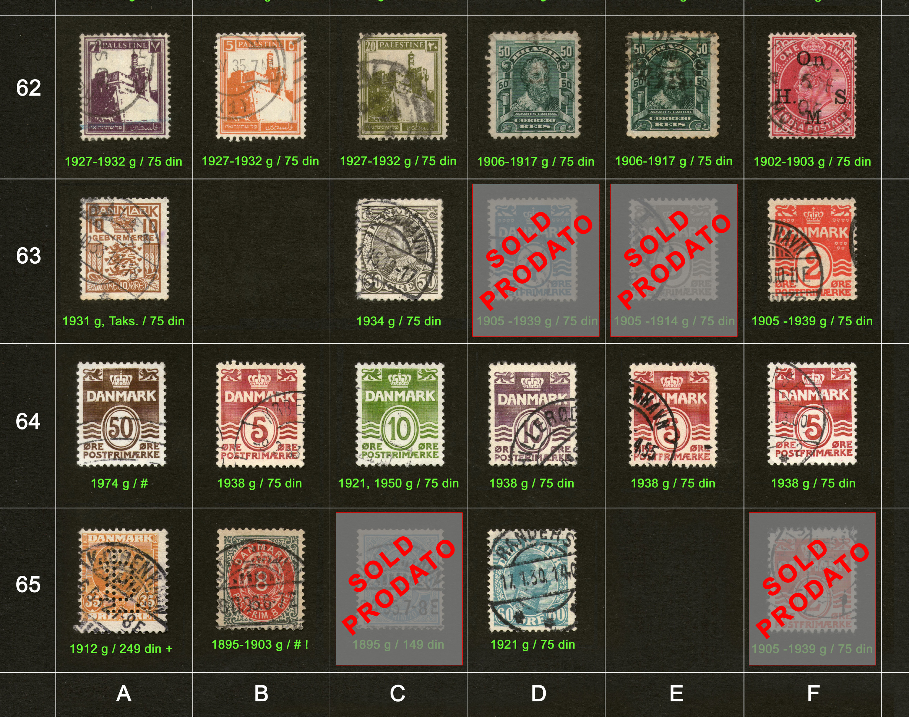 Stamps for sale